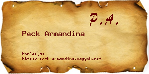 Peck Armandina névjegykártya